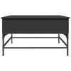 vidaXL Coffee Table Black Engineered wood, metal 31.5 x 31.5 x 17.7 in