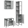 vidaXL Bathroom Cabinet Set Grey Sonoma