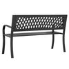vidaXL Patio Bench Black 47.2" Steel