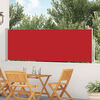 vidaXL Side Awning Red Polyester, Powder-Coated Steel 39.4 x 196.9 in