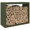 vidaXL Firewood Rack Green 39.4x15.7x31.5" Steel