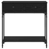 vidaXL Console Table Black oak 75 x 34.5 x 75 cm Engineered wood