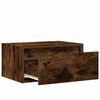 vidaXL Wall-mounted Bedside Cabinet Smoked Oak Engineered wood Medium