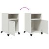 vidaXL Bedside Cabinet Set of 2 White Cold-rolled steel Standard