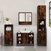 vidaXL Bathroom Furniture Set Smoked oak Engineered wood Standard