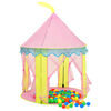 vidaXL Play Tent Pink, Yellow, Multicolor 170T polyester, PVC, PE