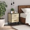 vidaXL Bedside Cabinet Sonoma Oak Engineered wood Small Bedside Cabinet