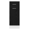 vidaXL Drawer Bottom Cabinet Riga Black oak 11.81 x 18.11 x 32.09 in