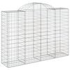 vidaXL Gabion Basket Set of 9 Silver Galvanized Iron Large