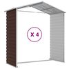 vidaXL Garden Shed Brown Galvanized steel 75.2 x 151.6 x 78.0 in