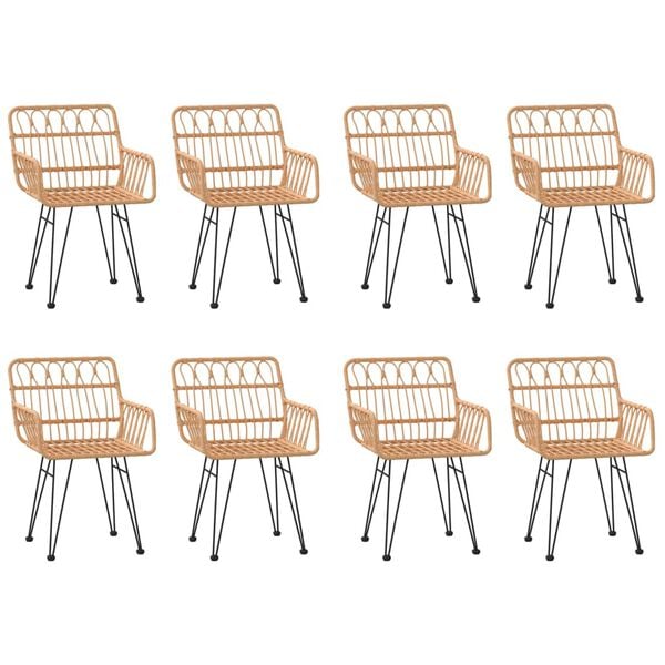 vidaXL Garden Dining Set Black Steel Standard Durable