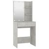 vidaXL Dressing Table Set With Led Concrete grey Engineered wood, acrylic