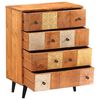 vidaXL Chest Of Drawers Honey Solid Acacia wood Medium Chest Of Drawers