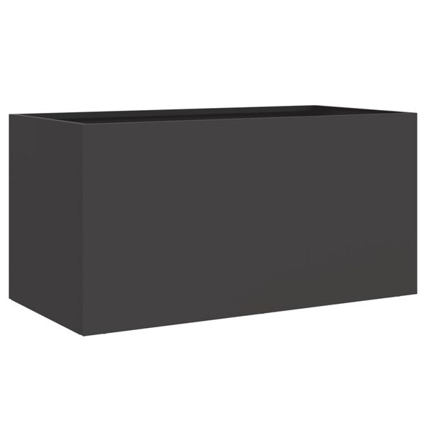 vidaXL Planter Black Cold-rolled steel Medium Durable Planter