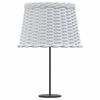 vidaXL Lamp Shade White Wicker, Iron Medium Decorative Inlays