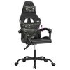 vidaXL Gaming Chair Black and Camouflage Faux leather, metal, plywood, foam