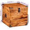 vidaXL Storage Box Brown Rough mango wood 18.1 x 18.1 x 18.1 in