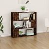 vidaXL Book Cabinet Smoked oak Engineered wood Medium Book Cabinet