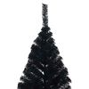 vidaXL Artificial Pre-lit Christmas Tree Black 94.49 in PVC