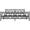 vidaXL Bed Frame Black Steel Full Bed Frame Rectangular Modern