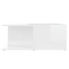 vidaXL Coffee Table High gloss white Engineered wood 31.5x31.5x12.2 in