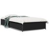 vidaXL Bed Frame Black Engineered Wood, Metal Twin Modern Bed Frame