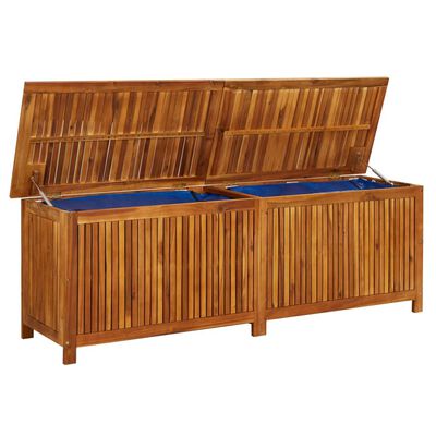 vidaXL Patio Storage Box 68.8"x19.6"x22.8" Solid Acacia Wood