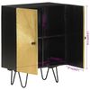 vidaXL Sideboard Gold and Black Solid mango wood and brass Medium