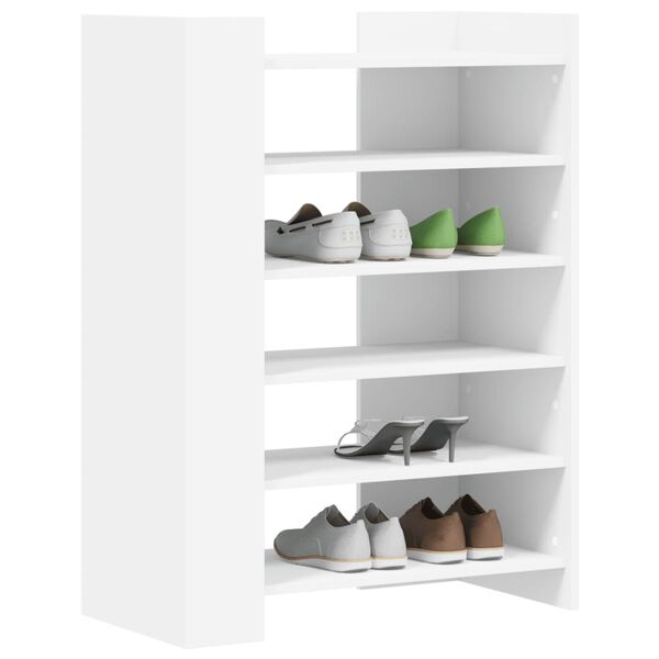 vidaXL Shoe Cabinet White Engineered wood Medium Shoe Cabinet