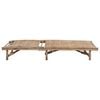 vidaXL Sunlounger Bamboo 78.7 x 25.6 x 34.3 in Adjustable Armrests