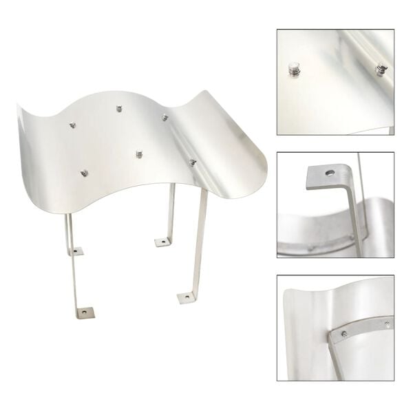 vidaXL Chimney Cowl Stainless Steel 27.6 x 27.6 x 14.6"