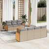 vidaXL Garden Sofa Set Beige, Light Grey