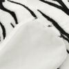 vidaXL Carpet White with tiger stripes Polyester, Foam 56.7 in Pattern