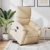 vidaXL Stand Up Massage Recliner Chair Cream Polyester, Metal, Plywood