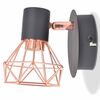 vidaXL Wall Lamp Set of 2 Black and copper Metal base Small