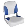 vidaXL Boat Seats 2 pcs Foldable Backrest Blue-white Pillow 16.1"x14.2"x18.9"