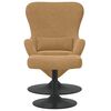 vidaXL Egg Chair with Footstool Brown 24.80 x 28.74 x 35.43 in Velvet