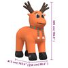vidaXL Inflatable Reindeer Orange Oxford Fabric with PU Coating