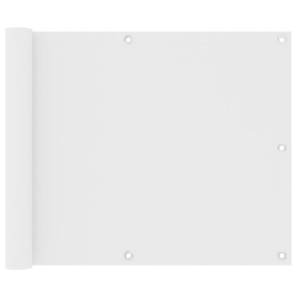 vidaXL Balcony Screen White 29.5x196.9" Oxford Fabric