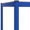 vidaXL 4-Layer Shelves 5 pcs Blue Steel&Engineered Wood