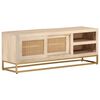 vidaXL TV Cabinet Natural Mango Wood Solid Mango Wood and Iron