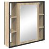 vidaXL Bathroom Mirror Cabinet Beige 60 x 16 x 60 cm Engineered wood