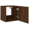 vidaXL TV Wall Cabinet Set of 2 Brown Oak Engineered wood Medium