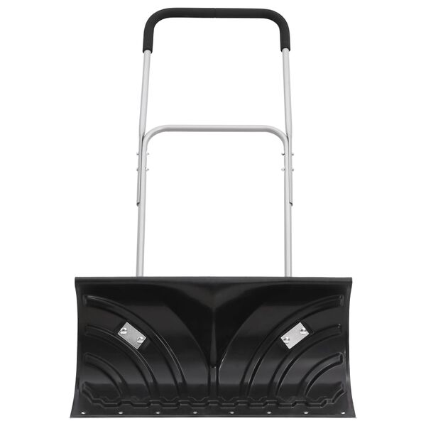 vidaXL Snow Shovel Black and silver Powder-coated steel Medium