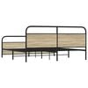 vidaXL Bed Frame Sonoma Oak Steel, Engineered wood Super King Bed Frame