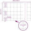 vidaXL Field Fence Silver 984.3" x 31.5" Galvanized steel