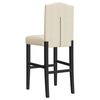 vidaXL Bar Chair Cream and black Solid rubber wood, fabric (100% polyester)