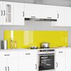vidaXL Kitchen Backsplash 2 pcs Yellow 43.31 x 19.69 in Tempered Glass