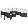 vidaXL Patio Sofa Black, Cream White