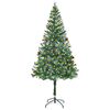 vidaXL Christmas Tree Green with white tips PVC and metal 70.9 in tall